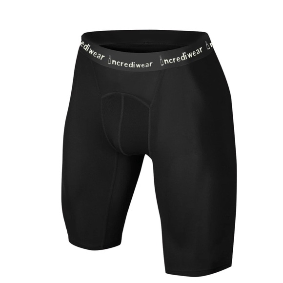 Men’s Incrediwear Black Circulation Shorts, XL - Picture 2 of 6